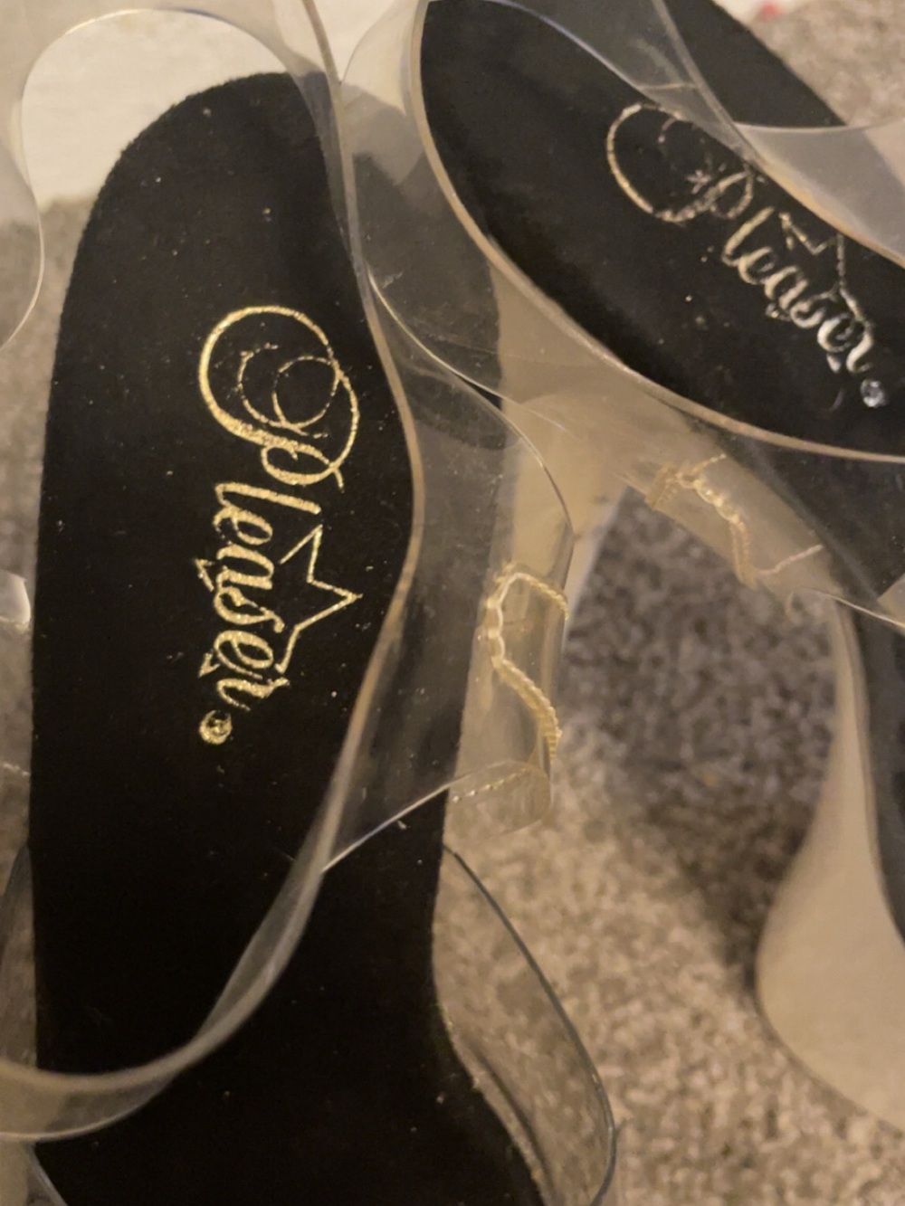 Pleaser Black & Clear Spider-Web Platform Heels - Picture 6 of 6